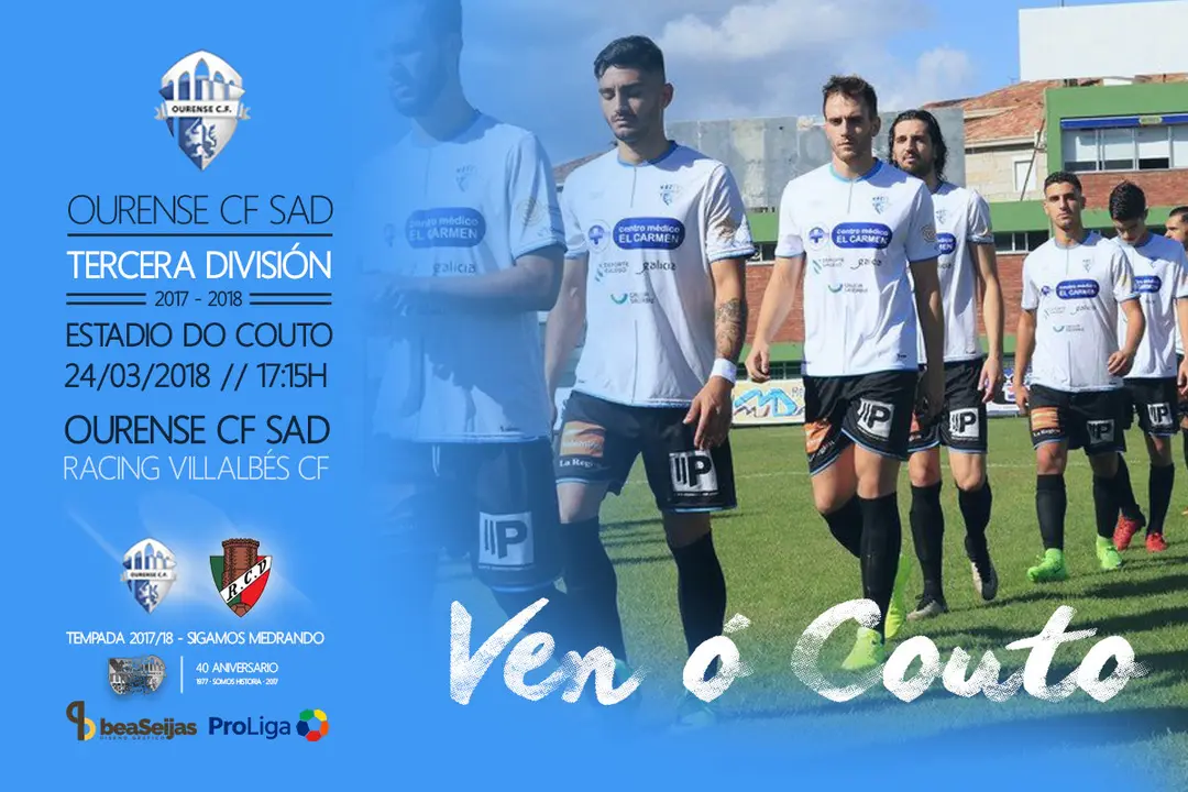 Ourense CF Vs. Racing Club Villalbés Sábado 24 de marzo a las 17:15 horas