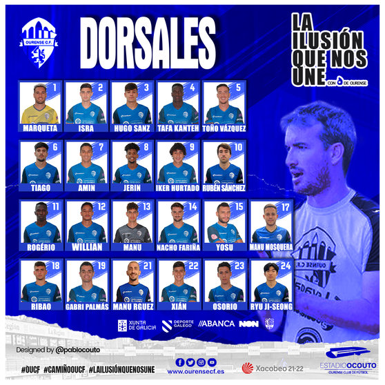 DORSALES Ourense CF 2022