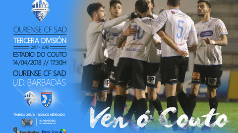 Ourense CF Vs. Racing Club Villalbés Sábado 24 de marzo a las 17:15 horas