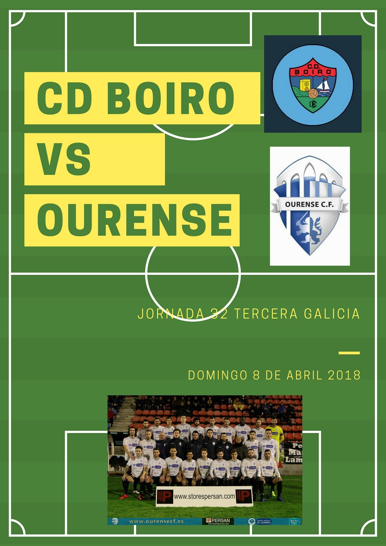 CD Boiro Vs. Ourense CF jornada 32 Tercera Galicia