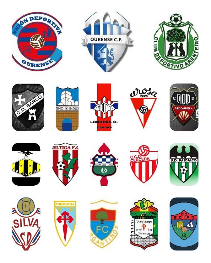 Los equipos en Tercera Galicia temporada 2018/19