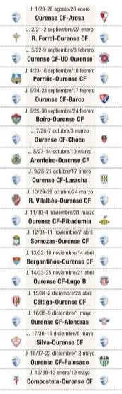 Calendario_OurenseCF_Temporada2018_19