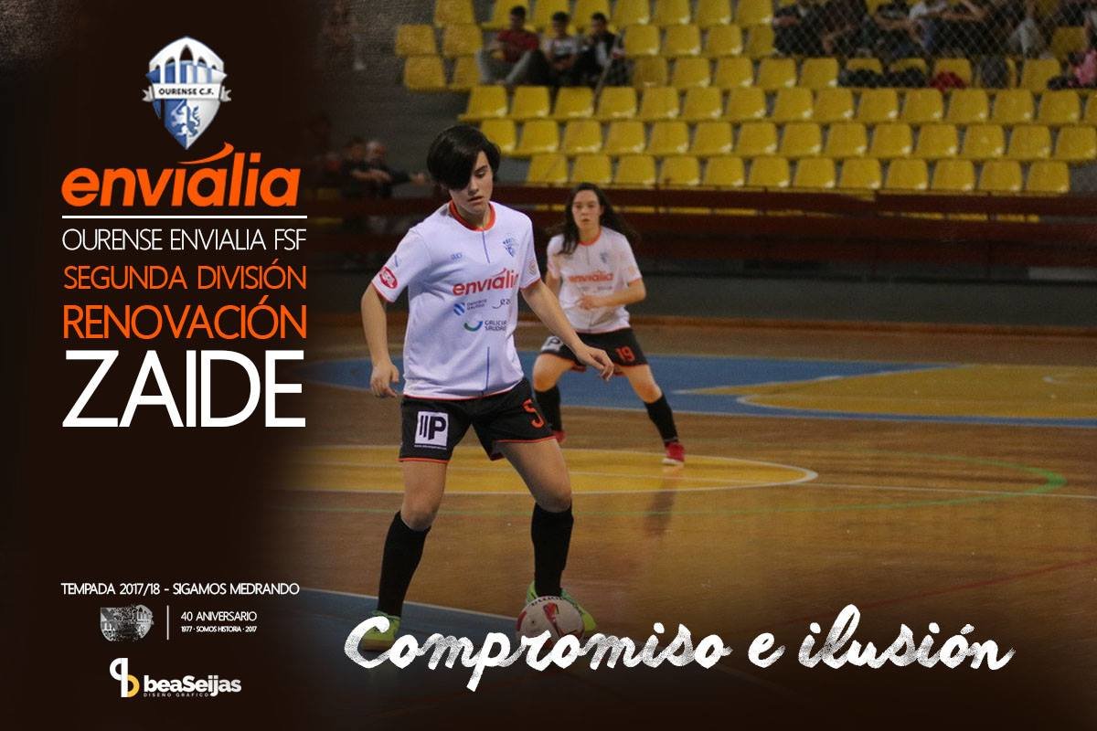 Zaide renueva su compromiso con el Ourense Envialia FSF y jugará en nuestro proyecto de segunda división