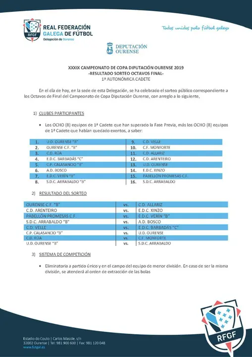 copa diputacion cadete octavos