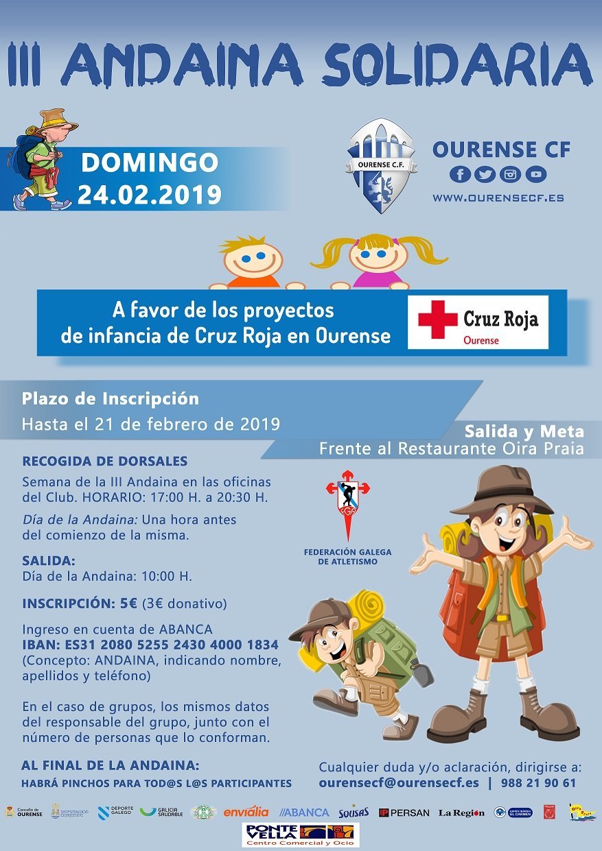 Andaina Solidaria Ourense CF cartel
